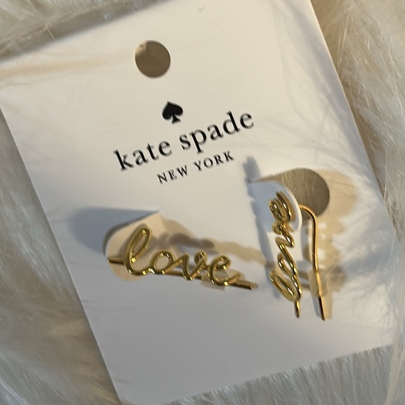 NWT-Kate Spade Say Yes Love Pendant & Earring Set - Picture 7 of 9